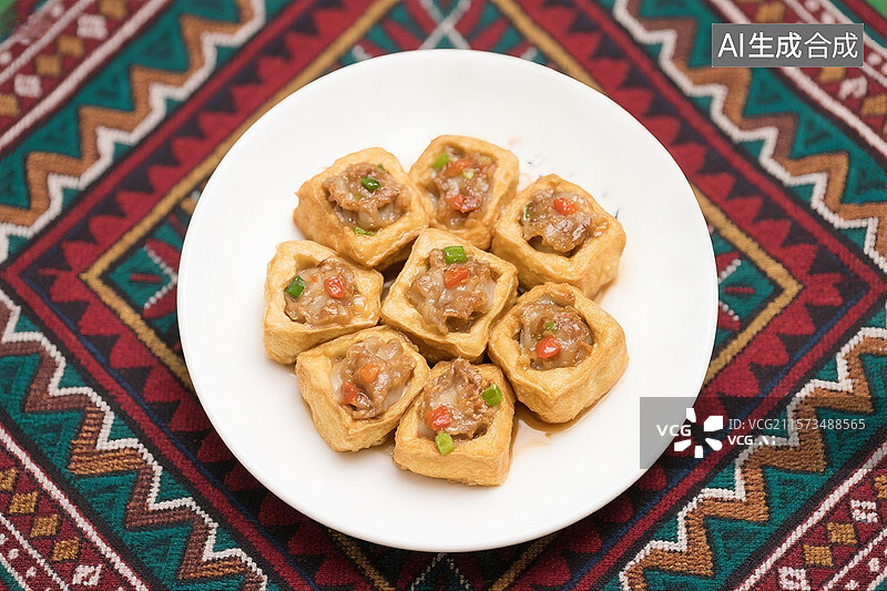 【AI数字艺术】豆腐酿酿豆腐图片素材