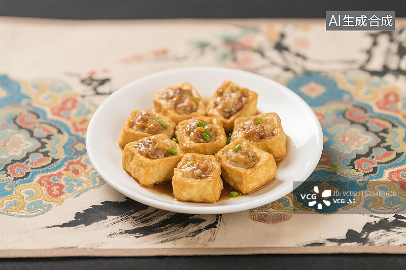 【AI数字艺术】豆腐酿酿豆腐图片素材