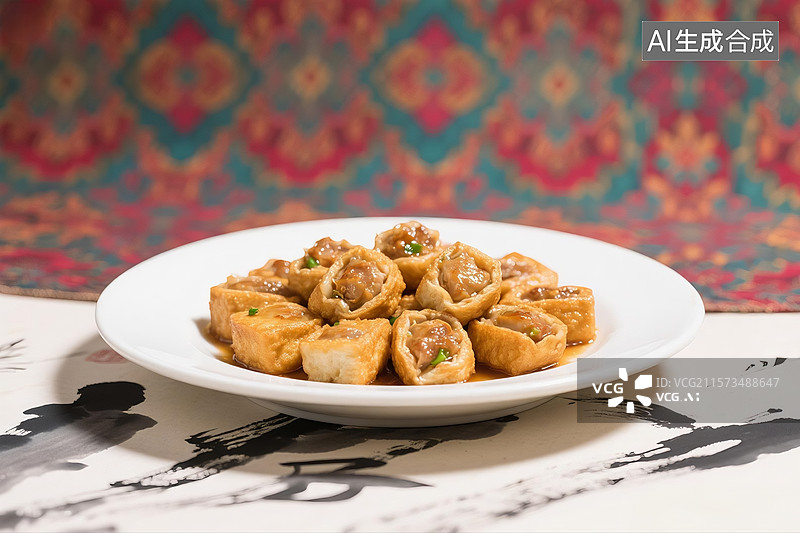 【AI数字艺术】豆腐酿酿豆腐图片素材