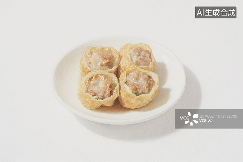 【AI数字艺术】豆腐酿酿豆腐图片素材