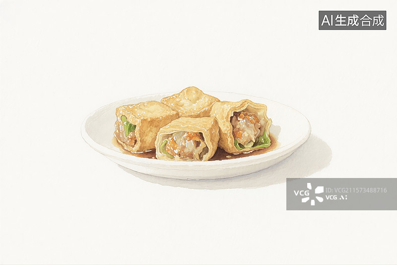 【AI数字艺术】豆腐酿酿豆腐图片素材