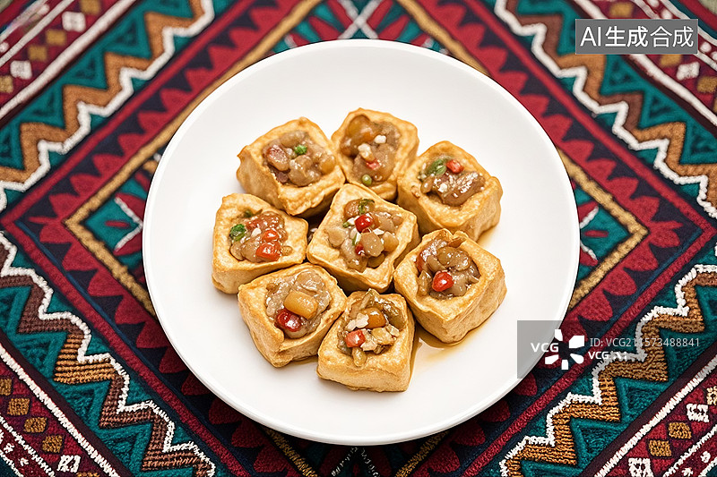 【AI数字艺术】豆腐酿酿豆腐图片素材
