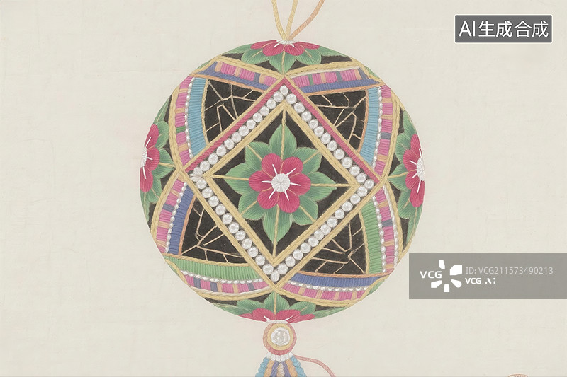 【AI数字艺术】广西壮族三月三绣球图片素材