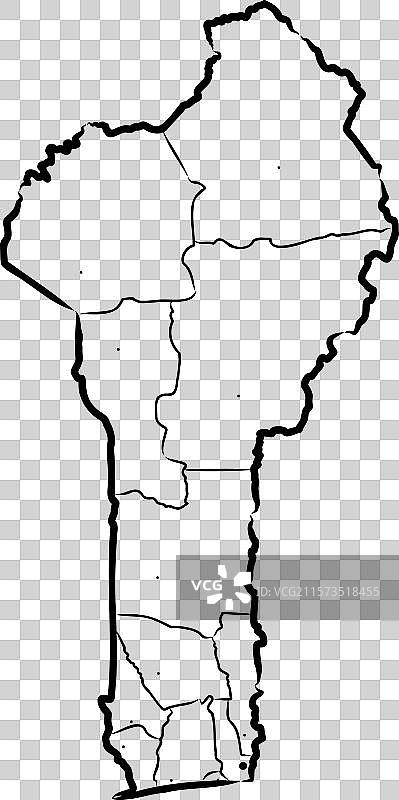 贝宁国家的粗黑轮廓剪影图片素材