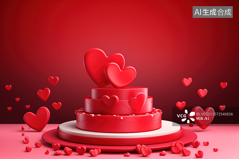 【AI数字艺术】AI生成的创意插画情人节图片素材