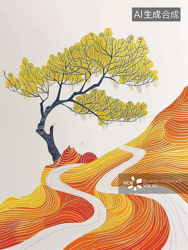 【AI数字艺术】AI生成的创意插画图片素材