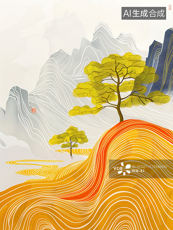 【AI数字艺术】AI生成的创意插画图片素材