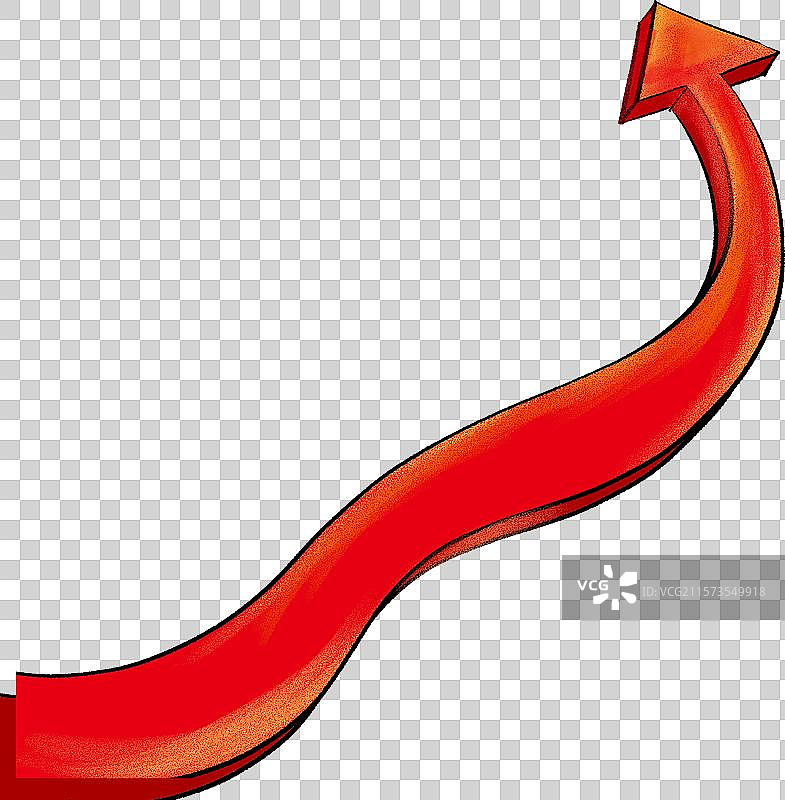 财经类上涨下跌的不同方向的红色箭头图片素材