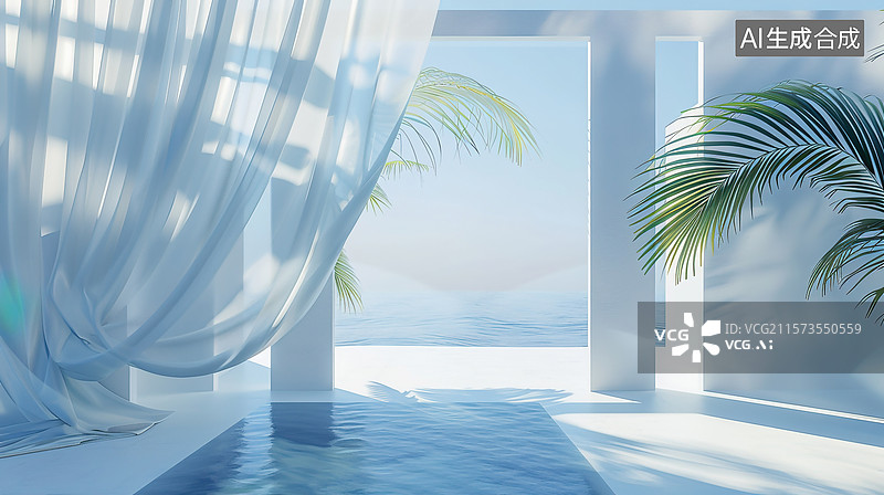 【AI数字艺术】AI生成的插图室内空间图片素材