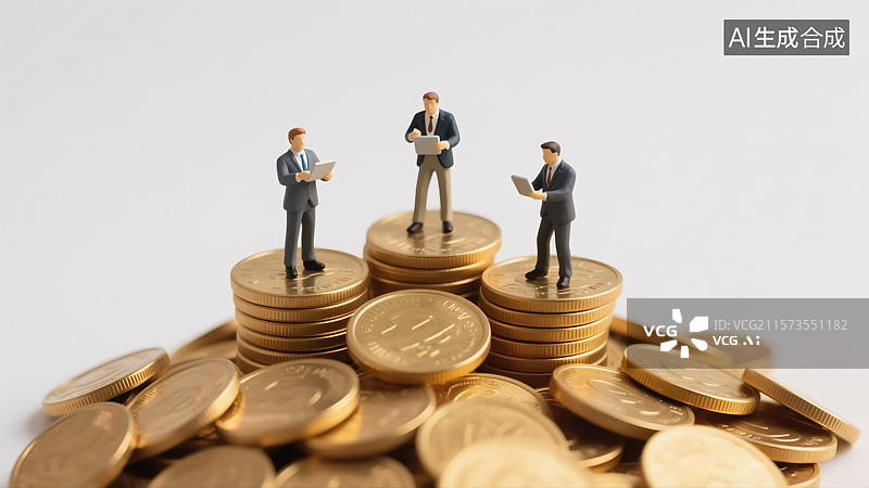 【AI数字艺术】金融投资概念插画图片素材