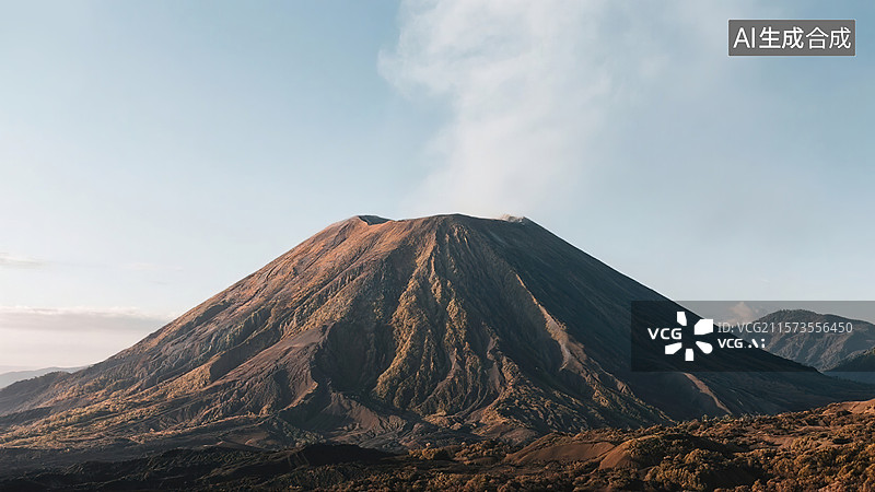【AI数字艺术】一座快喷发的火山图片素材