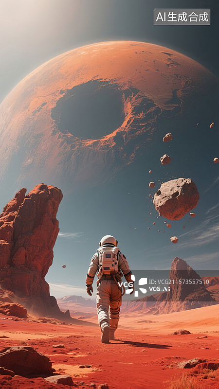 【AI数字艺术】火星征途图片素材