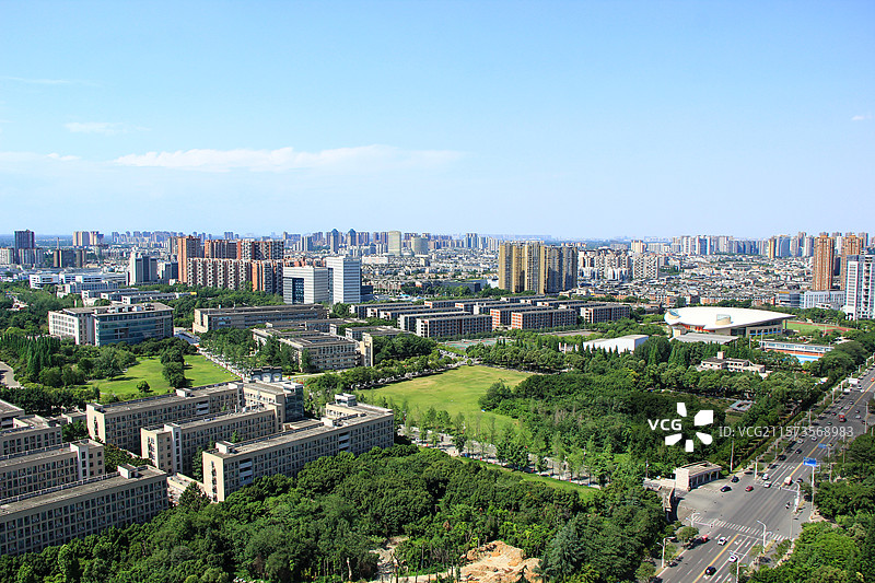 成都市温江区大学城建筑风光图片素材