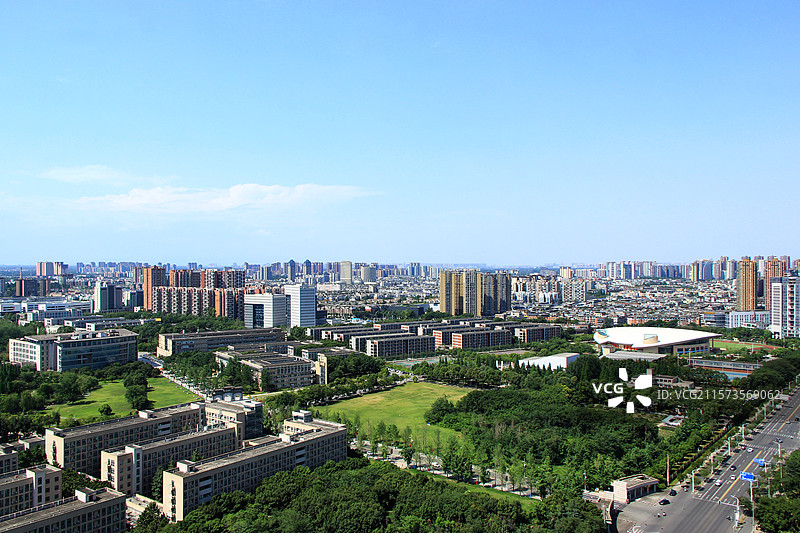 成都市温江区大学城建筑风光图片素材