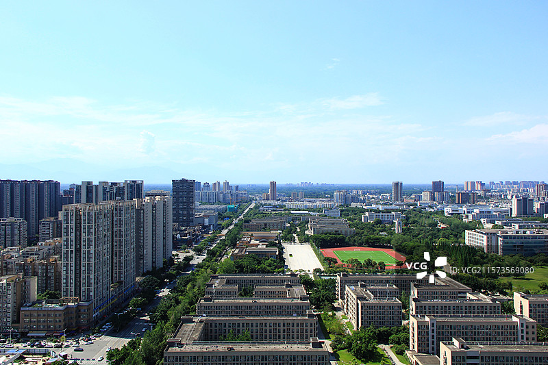 成都市温江区大学城建筑风光图片素材