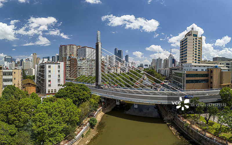 云南省昆明市城市航拍图片素材