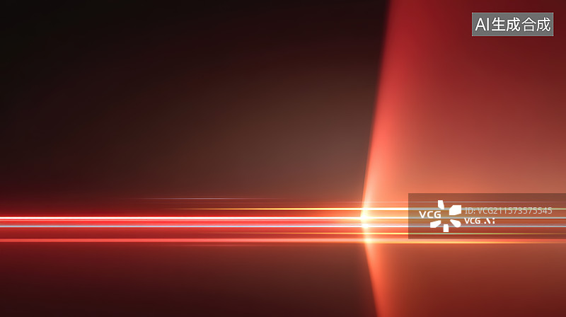 【AI数字艺术】黑色背景下的红色舞台灯光光照效果纯色科技背景图片素材