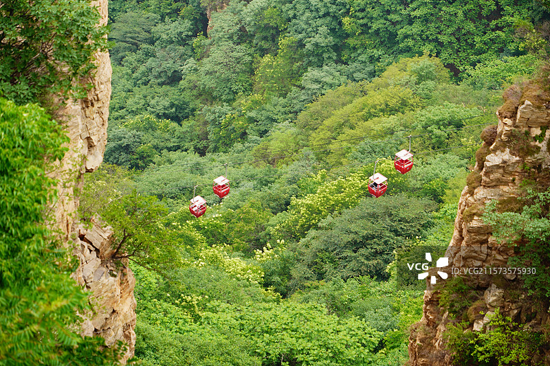 北京天云山索道远景图片素材
