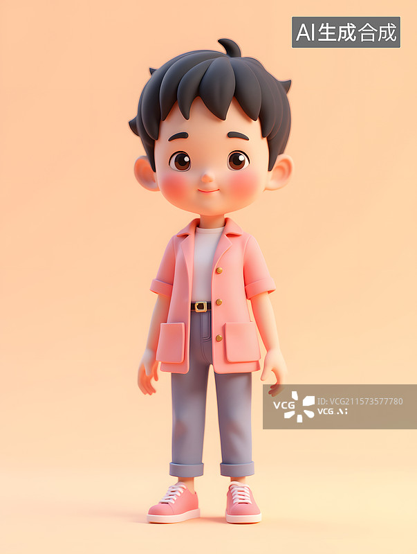 【AI数字艺术】清洁工保洁的3D渲染劳动节职业人物插图图片素材