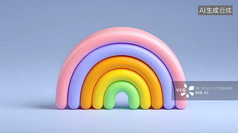 【AI数字艺术】儿童节彩虹图标设计图片素材