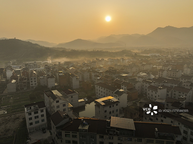 城市日出图片素材