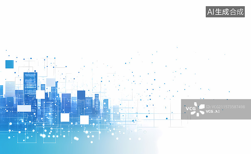 【AI数字艺术】科技赋能智慧城市图片素材