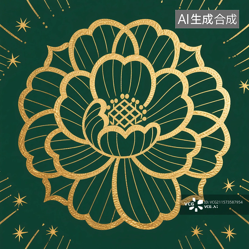 【AI数字艺术】复古花纹花草传统纹样图案设计图片素材