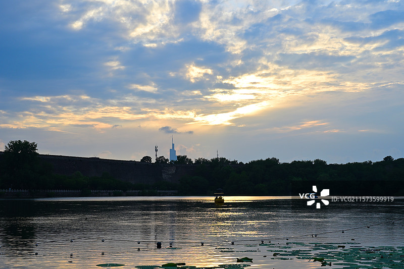 南京中山陵前湖公园图片素材