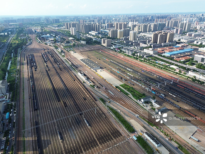 航拍郑州北站编组场图片素材