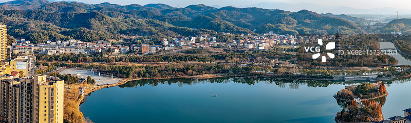 临湘市 长安西路 杜家垄 城市 航拍图片素材