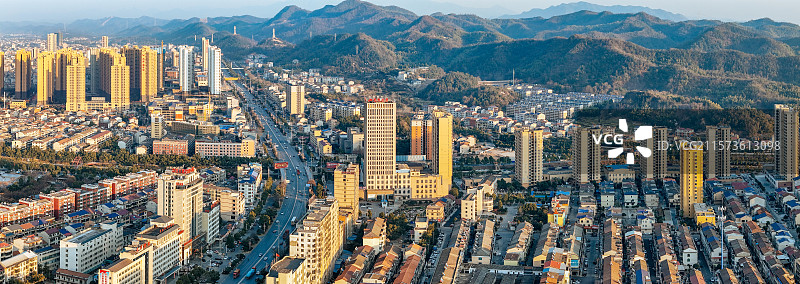 临湘市 长安西路 杜家垄 城市 航拍图片素材