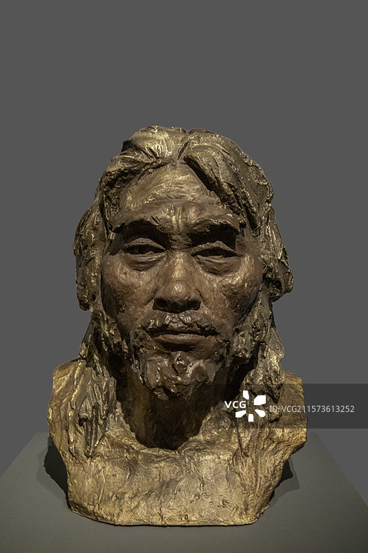 广西壮族自治区博物馆“古代文明陈列”展：柳江人（柳江人化石于1958年在柳州市新兴农场通天岩洞发现）图片素材