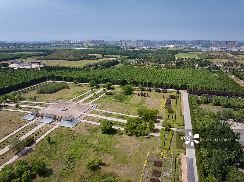 陕西咸阳汉阳陵遗址博物馆德阳庙遗址图片素材