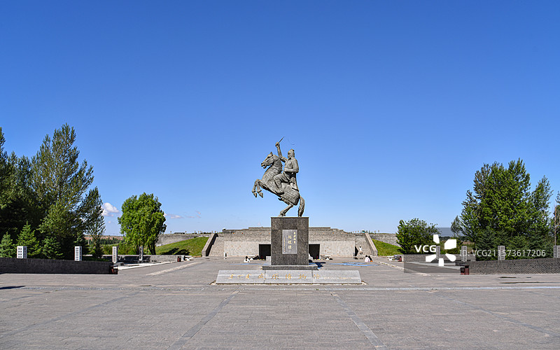 内蒙古和林格尔县盛乐古城遗址东侧的盛乐博物馆图片素材