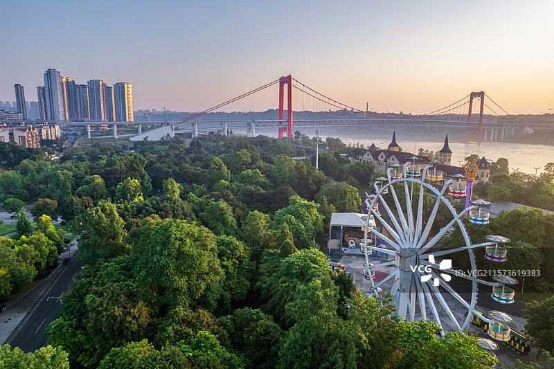 晨曦下的泸州张坝桂圆林图片素材