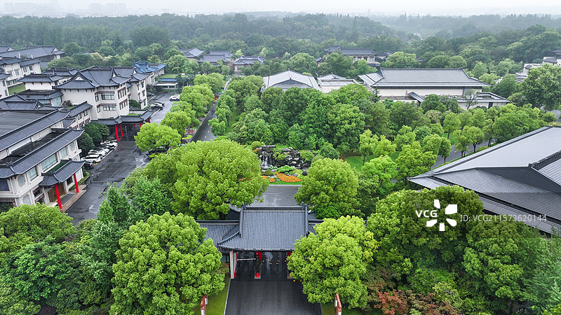 毗邻瘦西湖风景区的园林式宾馆，扬州迎宾馆图片素材