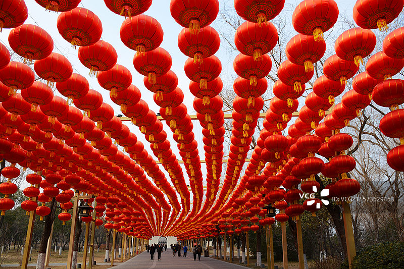 红灯笼阵图片素材