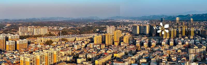 临湘市 长安西路 杜家垄 城市 航拍图片素材