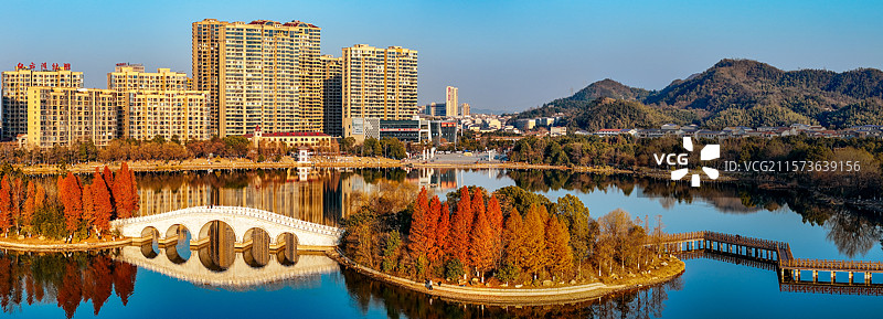 临湘市 长安西路 杜家垄 城市 航拍图片素材