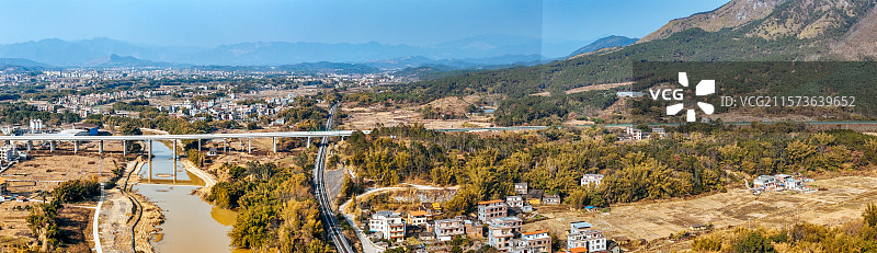 苍梧县 石桥镇 乌海线 龙盘村 城市 航拍图片素材
