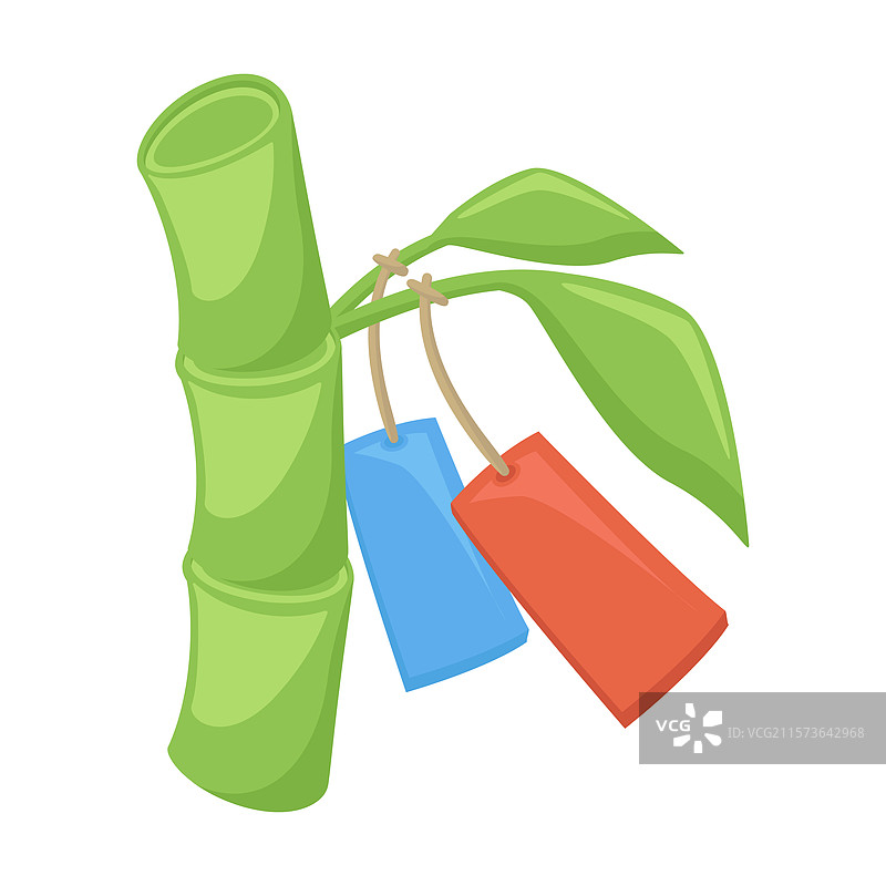 七夕树表情符号图标图片素材