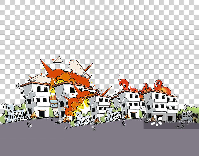 战争城市被轰炸图片素材