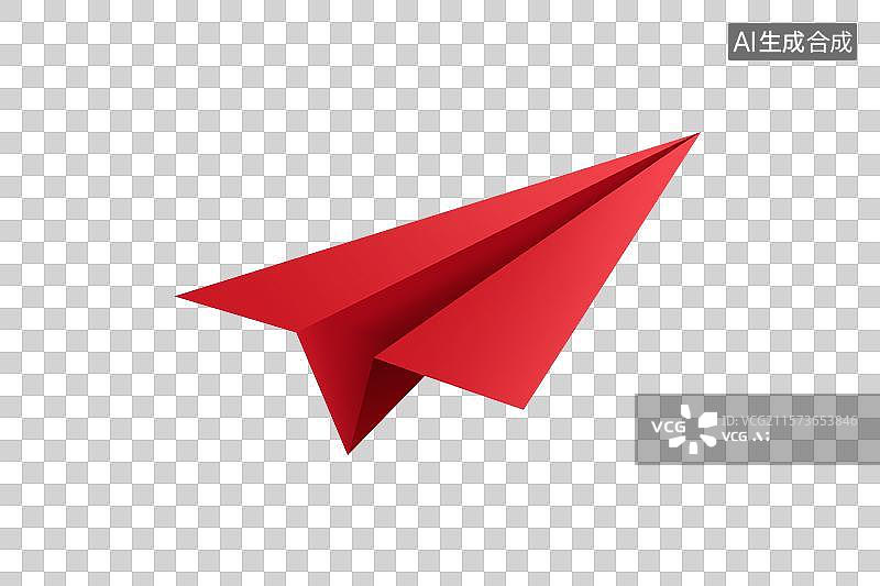 【AI数字艺术】红色纸飞机图片素材