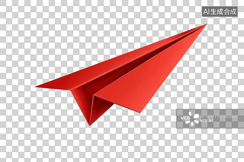 【AI数字艺术】红色纸飞机图片素材