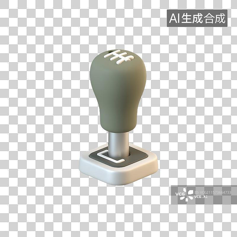 【AI数字艺术】3D渲染卡通扁平化汽车挂档图标图片素材