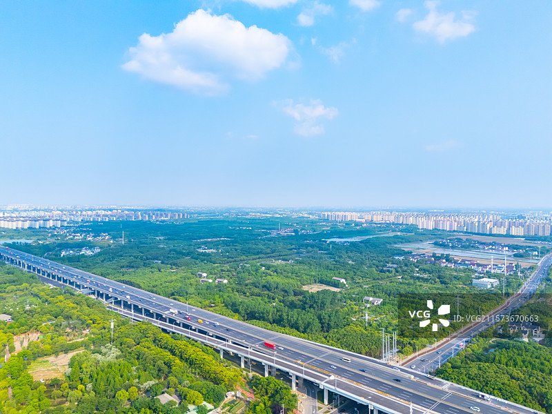 航拍上海浦江郊野公园图片素材