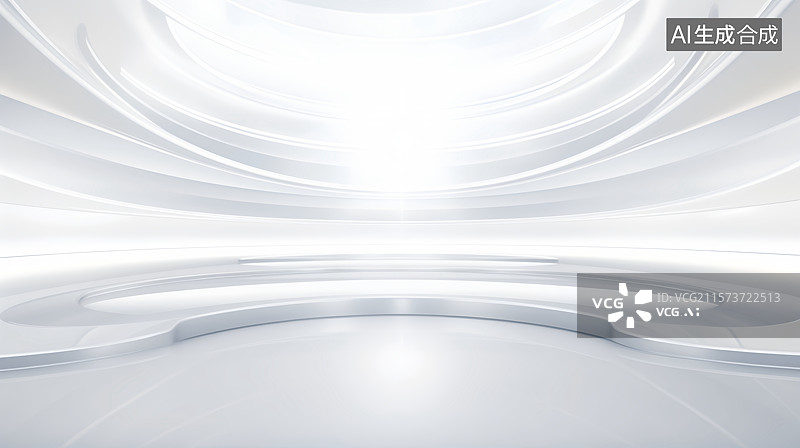 【AI数字艺术】珍珠白金属质感电商产品展台银色舞台场景图片素材