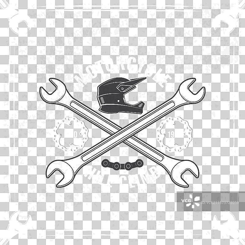 摩托车爬坡徽章贴纸图片素材