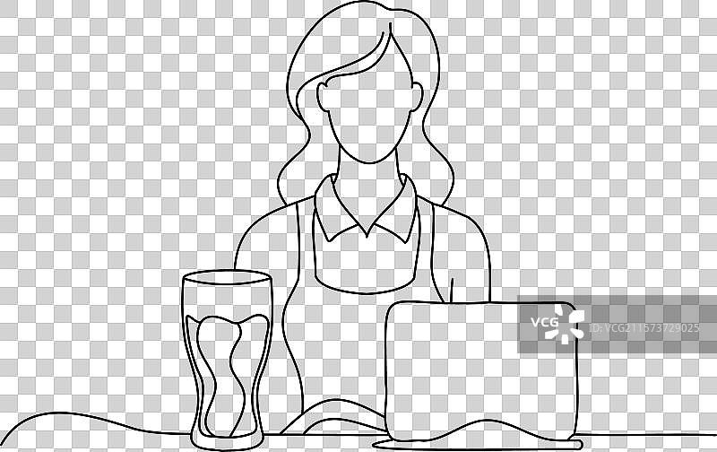 酒吧女性工作岗位持续招聘图片素材