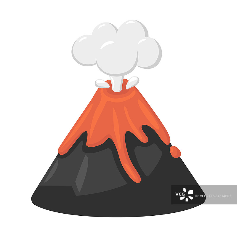 火山表情符号图标喷发图片素材
